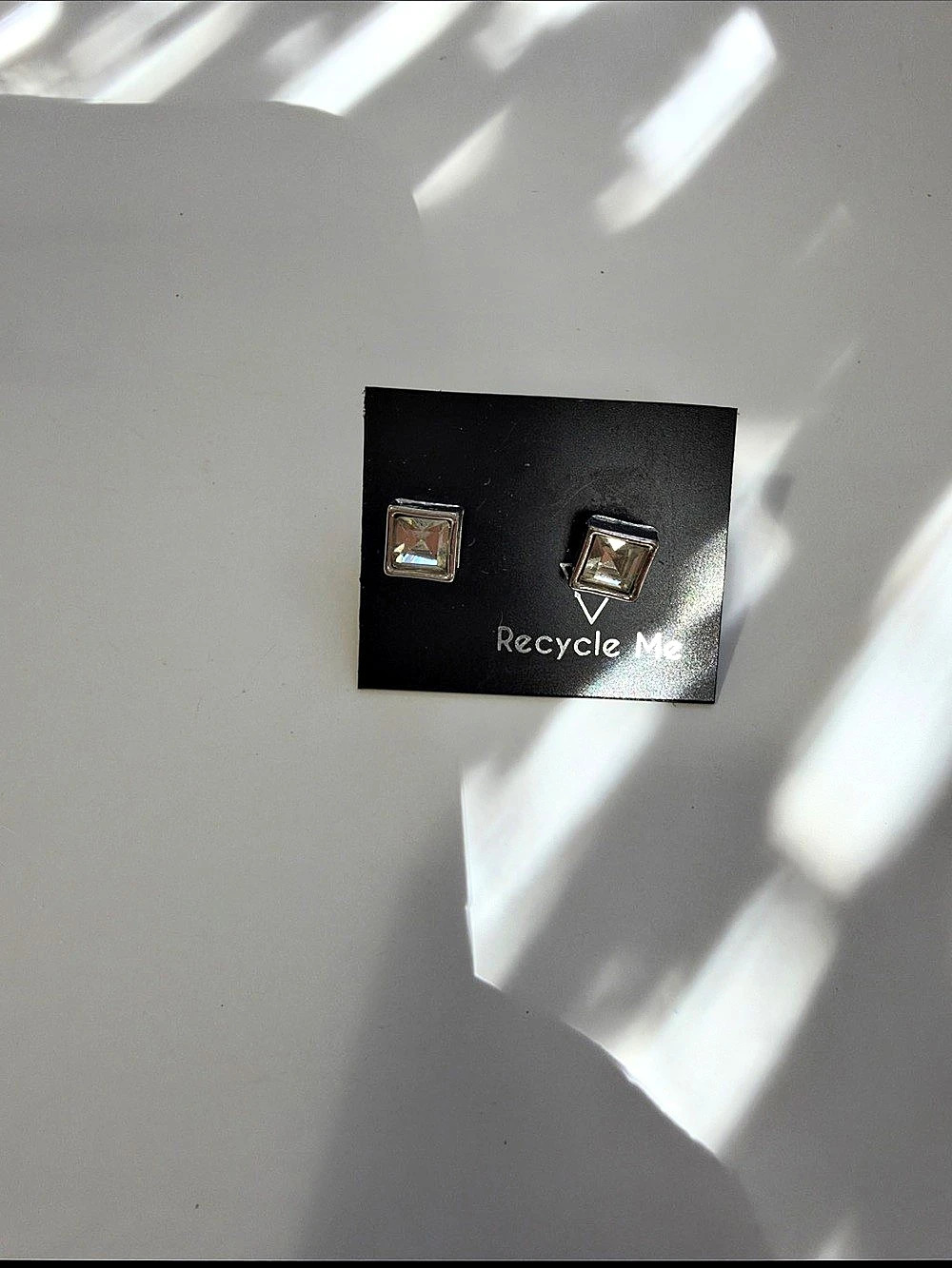 Square Stud Earrings in Silver Like New